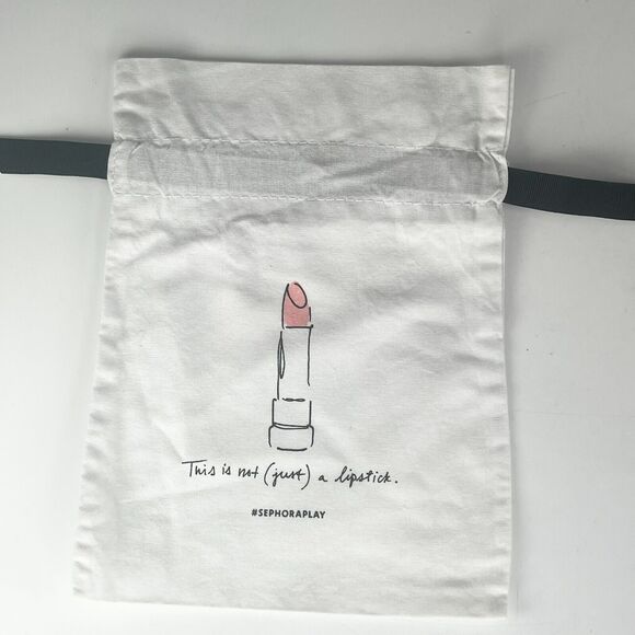 Sephora Handbags - Sephora Not Just a Lipstick Drawstring Cloth MakeUp Delicates Travel Bag New